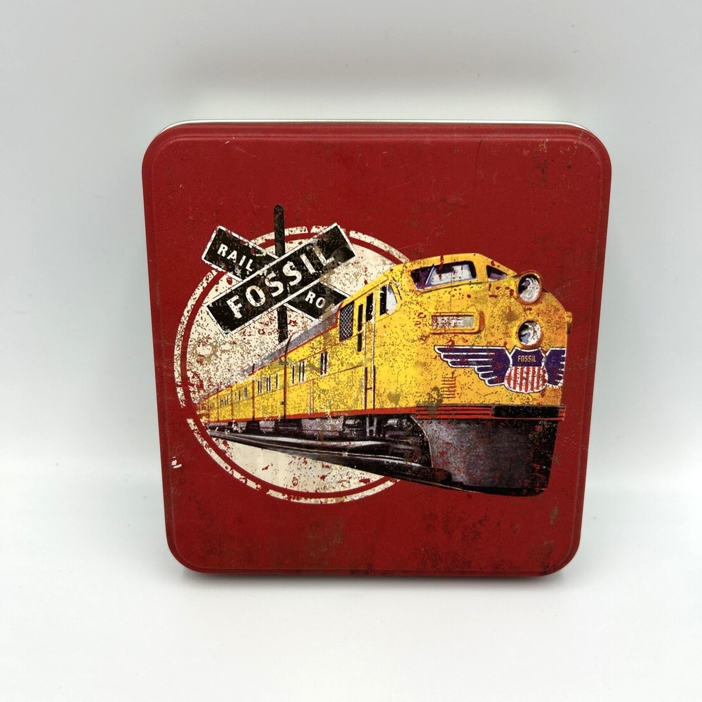 Fossil *Container Only* Train 5 x 5 Streamliners Train Tin